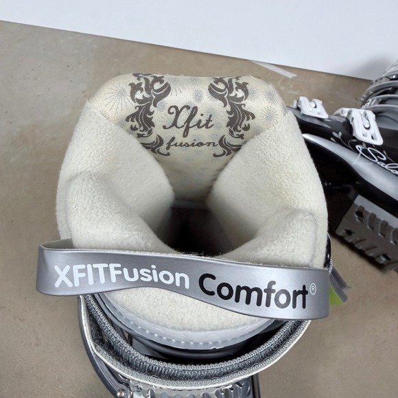 Salomon X Fit Fusion Comfort Women's Ski Boots Black Silver Size 24.5 womens 7.5 - Picture 5 of 8